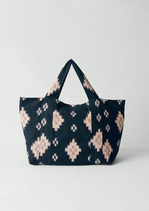 Fugue Ikat Bag | Midnight/Sand
