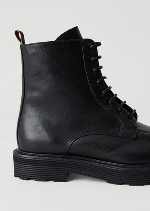 Sturlini Leather Lace Up Boots | Black