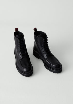 Sturlini Leather Lace Up Boots | Black