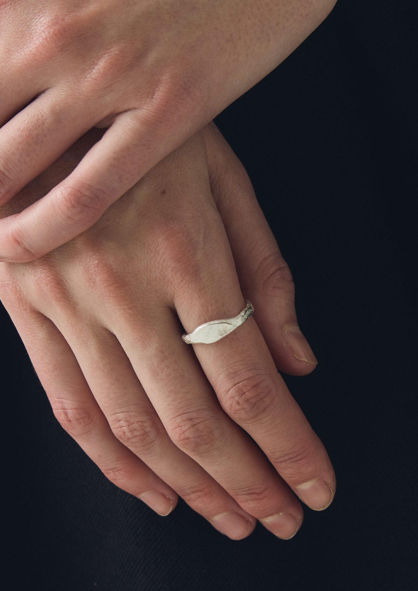 Emily Nixon Silver Stone Signet Ring | Silver