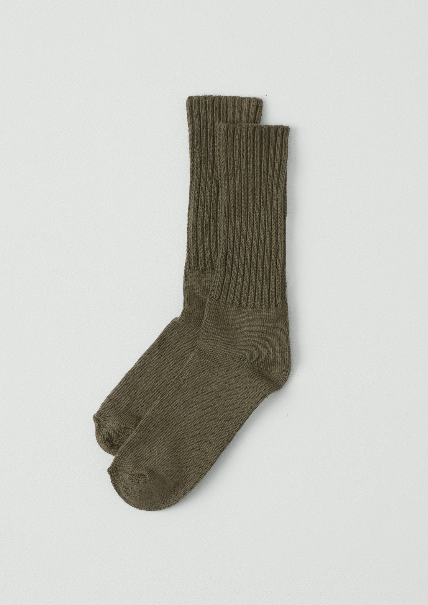 Escuyer Ribbed Socks | Khaki