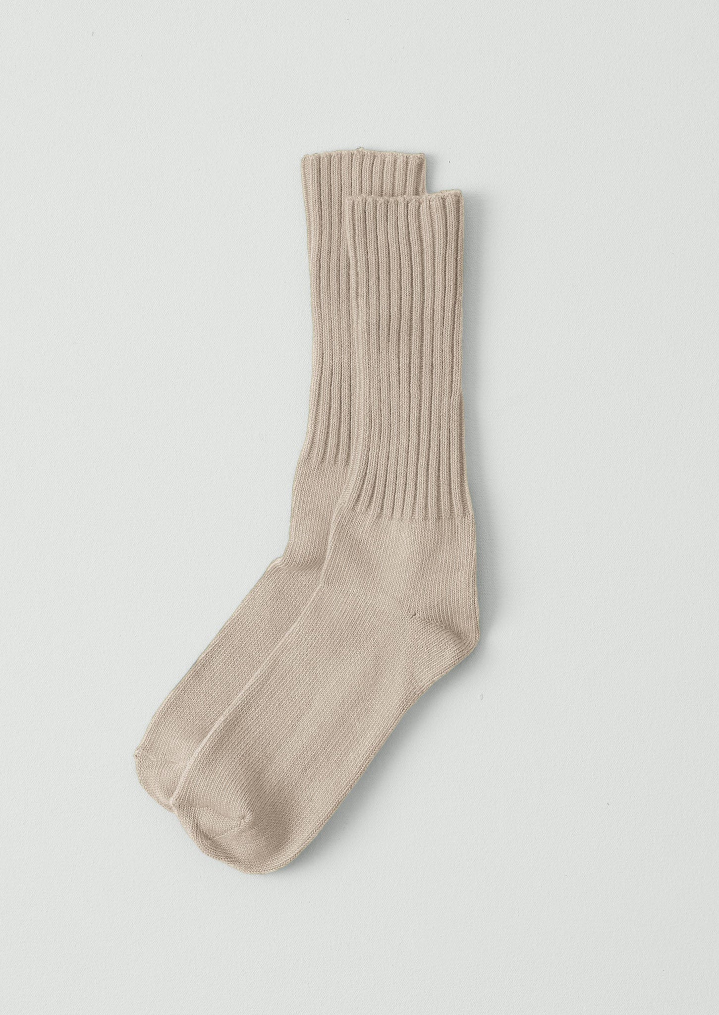 Escuyer Ribbed Socks | White Pepper