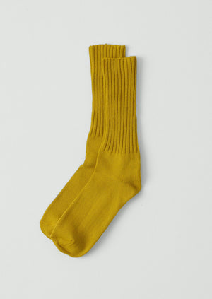 Escuyer Ribbed Socks | Yellow