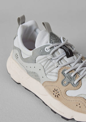 Flower Mountain Yamano Panelled Trainers | Light Grey