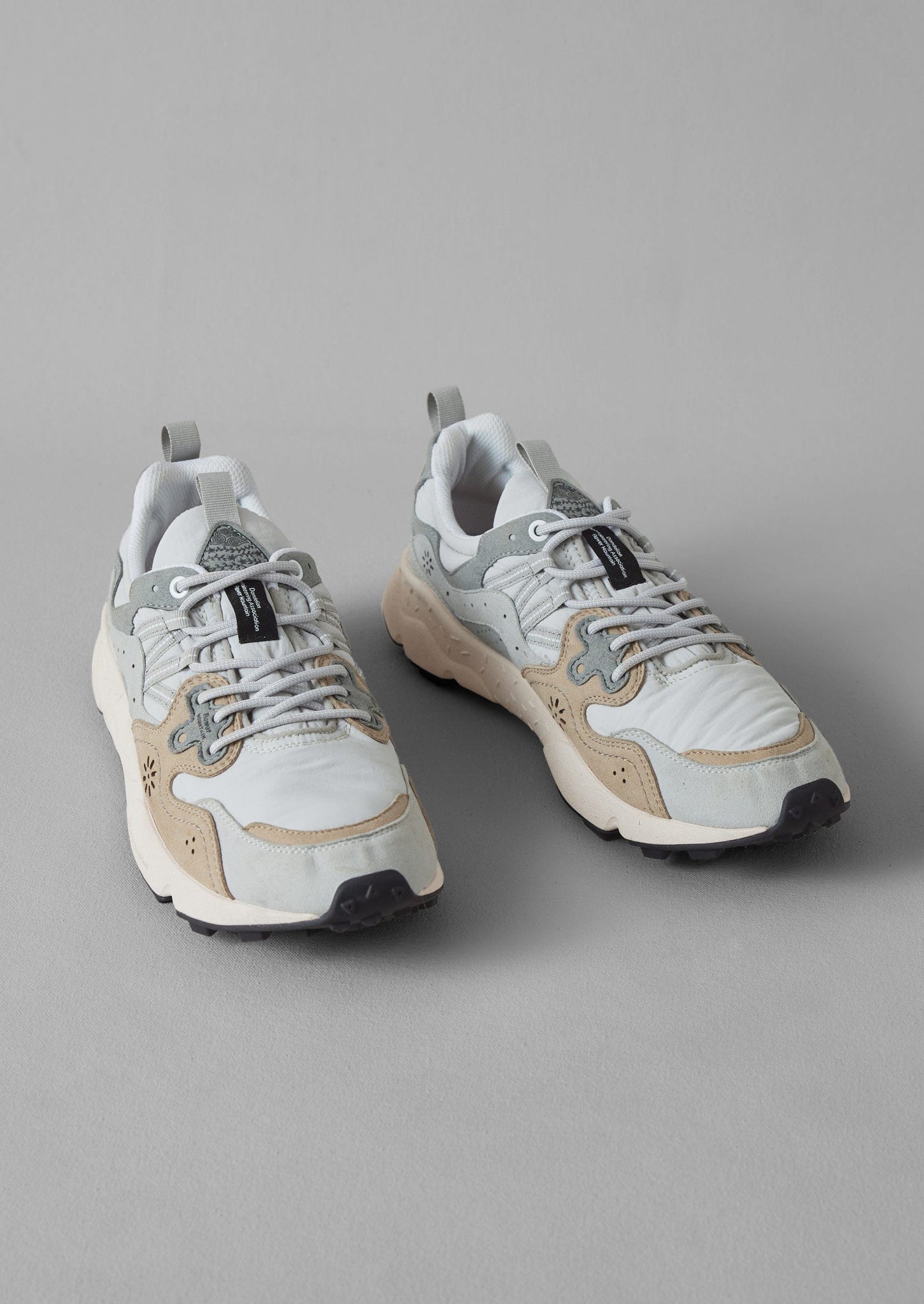 Flower Mountain Yamano Panelled Trainers | Light Grey