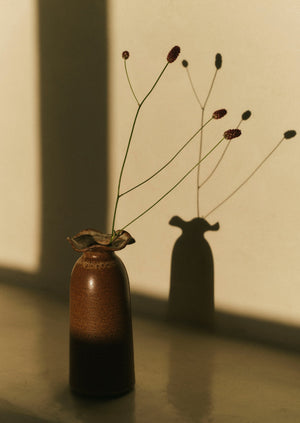 SZ Ceramics Frill Neck Vase | Chestnut