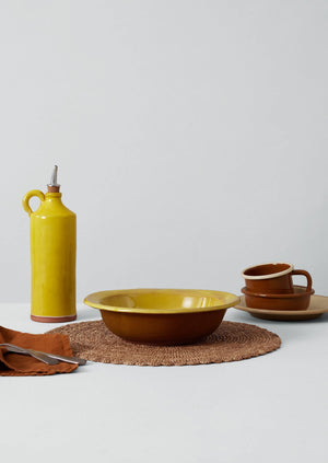 Poterie Barbotine Deep Bowl | Citrus/Terracotta