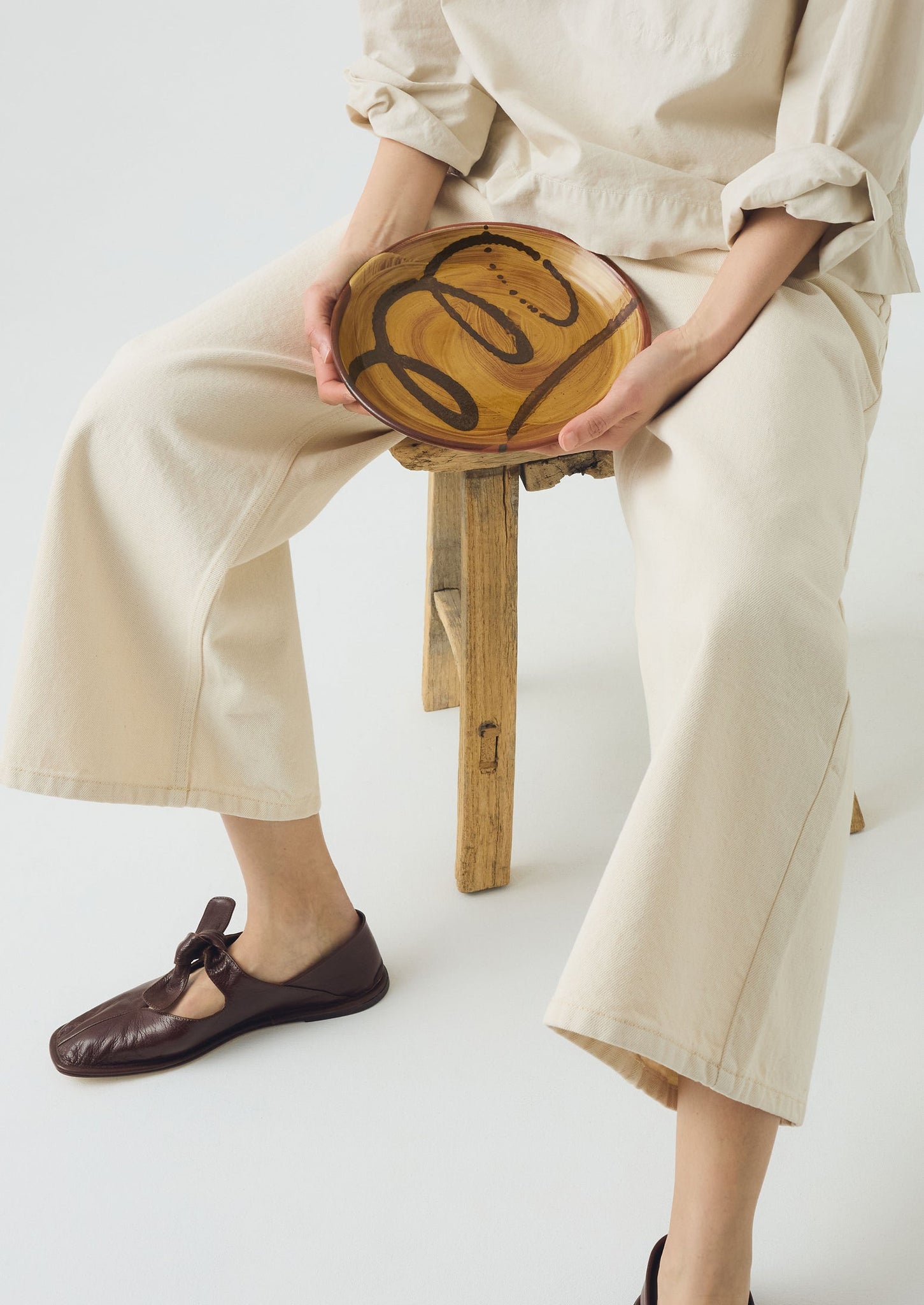 Ben Hall Slipware Plate | Honey/Terracotta
