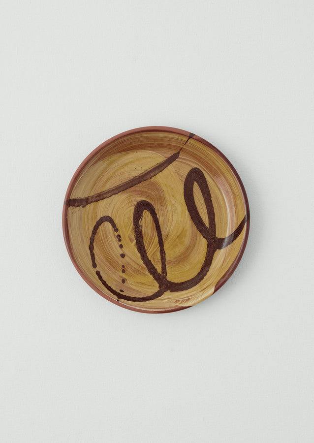 Ben Hall Slipware Plate | Honey/Terracotta