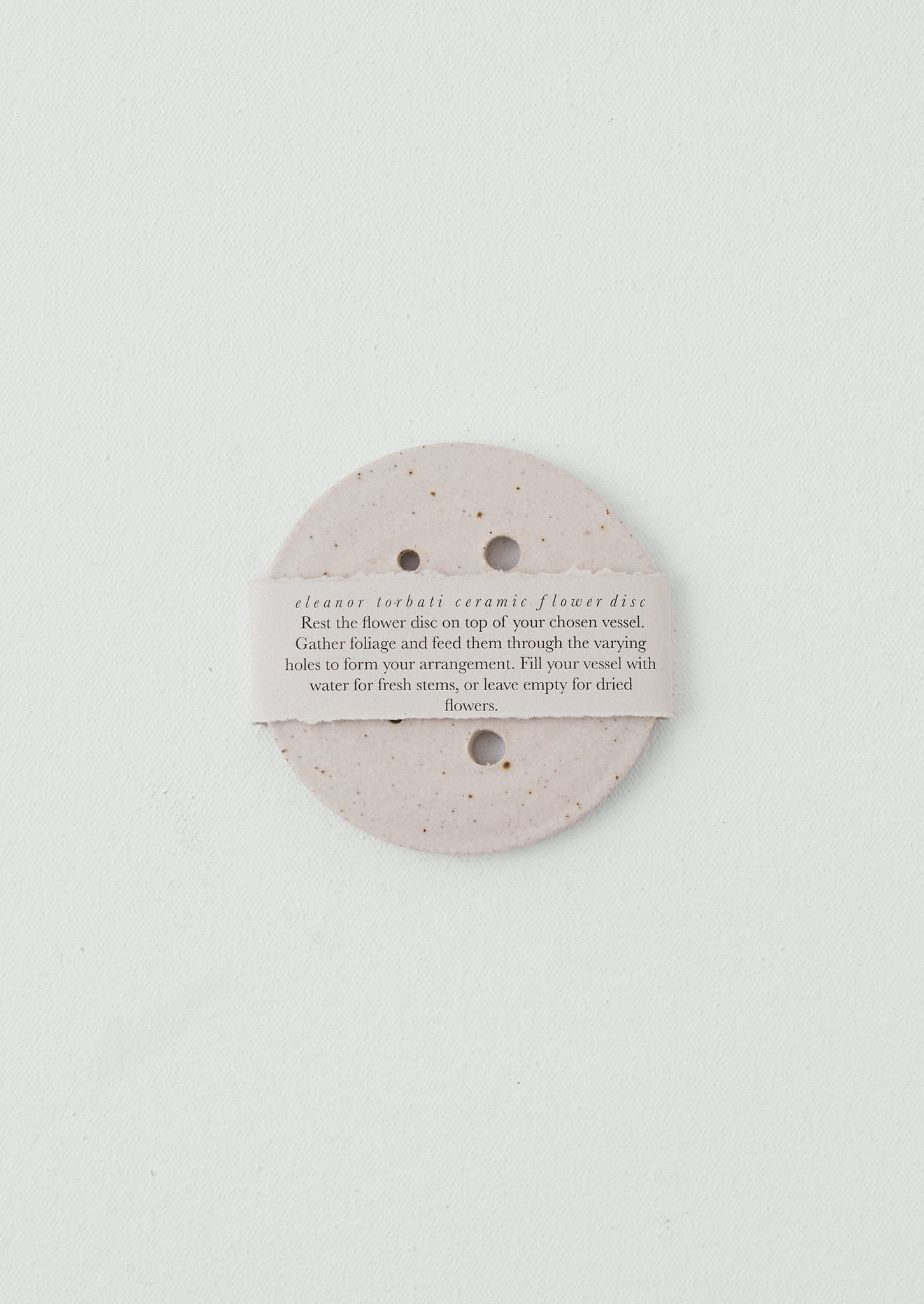 Eleanor Torbati Ceramic Flower Disc | Cream