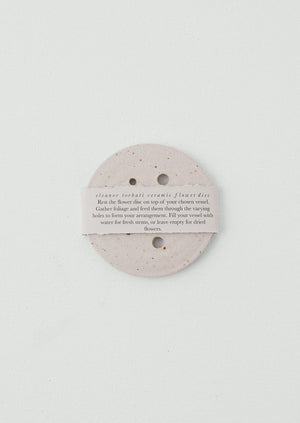 Eleanor Torbati Ceramic Flower Disc | Cream