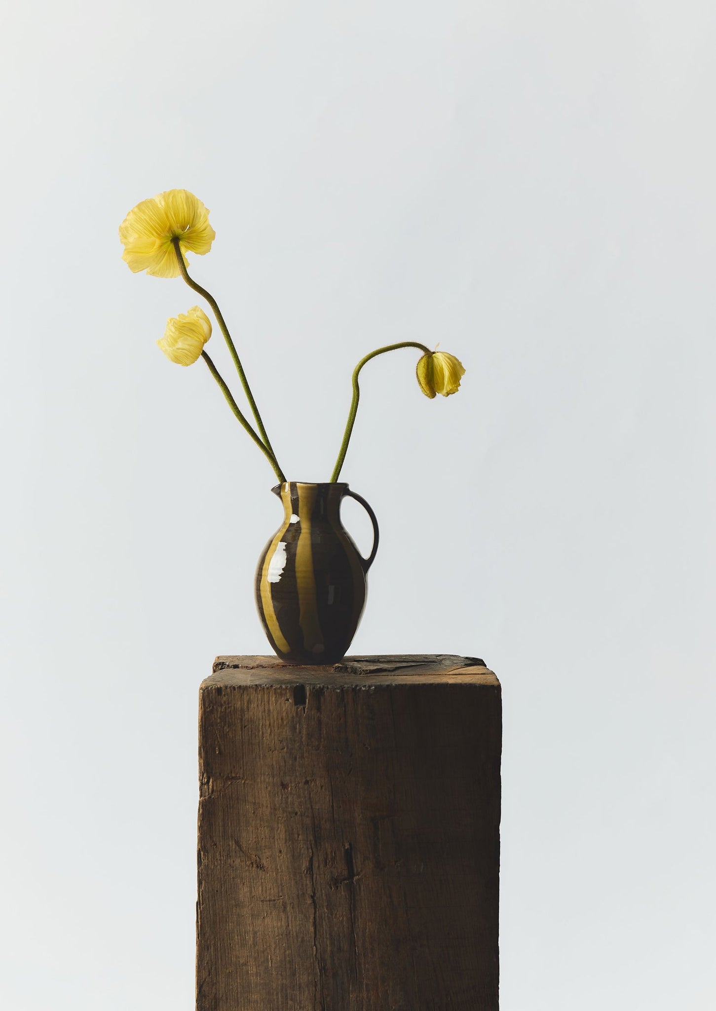 Lily Pearmain Stripe Jug | Peat/Terracotta
