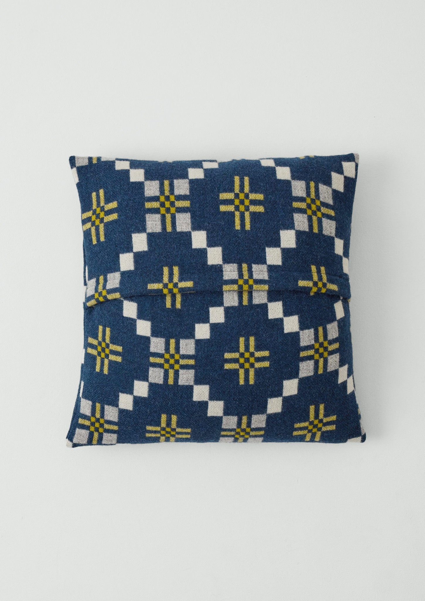 Melin Tregwynt Welsh Cushion Cover | Midnight/Citrus