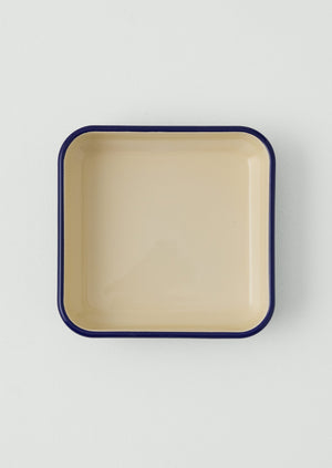 Contrast Rim Enamel Oven Dish | Mahogany/Multi