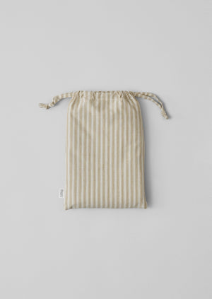 Organic Cotton Ticking Stripe Oxford Pillowcase | Ecru/Straw