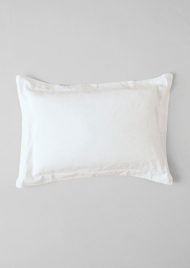 Washed Linen Cotton Oxford Pillowcase Set | Ecru