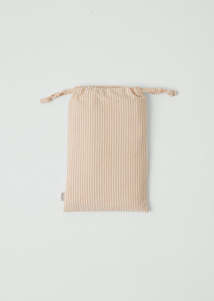 Soft Stripe Cotton Oxford Pillowcase Set | Clay/Ecru
