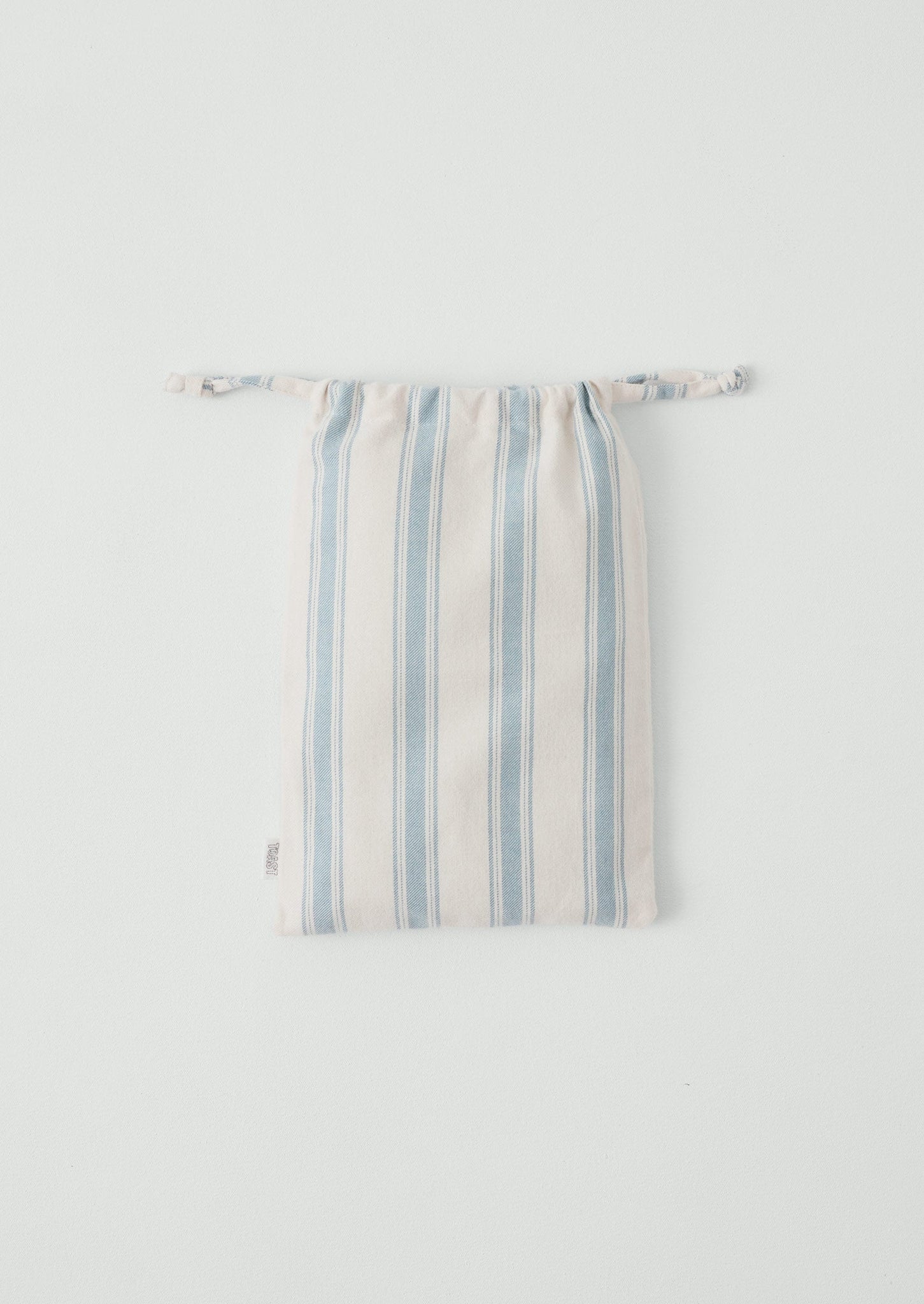 Fjord Flannel Stripe Cotton Oxford Pillowcase Set | Washed Blue/Ecru