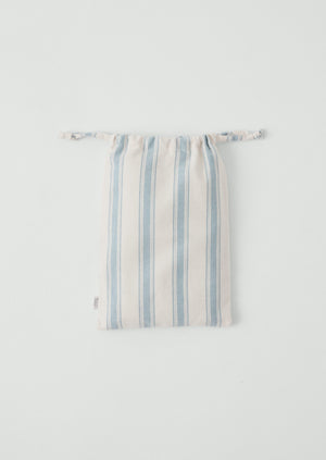 Fjord Flannel Stripe Cotton Oxford Pillowcase Set | Washed Blue/Ecru