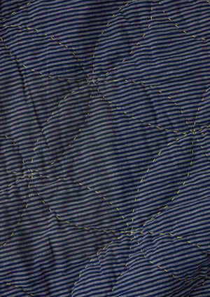 Fresco Stitched Quilt | Midnight/Citrus