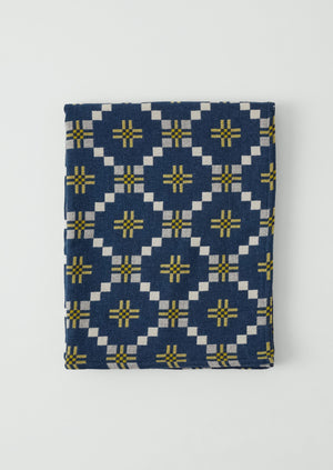 Melin Tregwynt Welsh Blanket | Midnight/Citrus