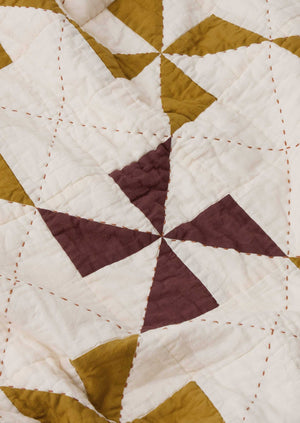 Pinwheel Patchwork Quilt | Kelp/Kalamata