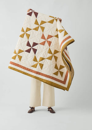Pinwheel Patchwork Quilt | Kelp/Kalamata