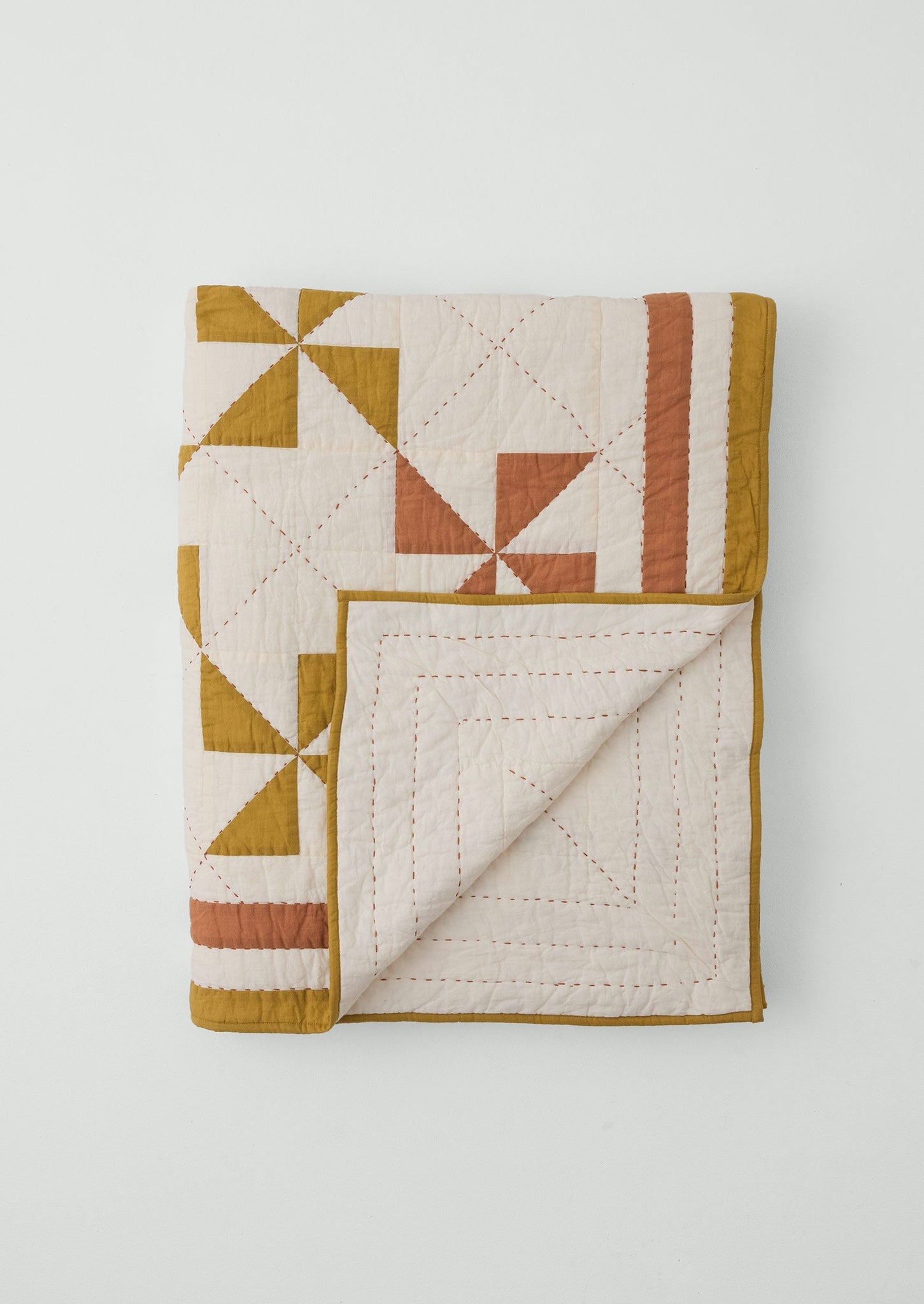 Pinwheel Patchwork Quilt | Kelp/Kalamata