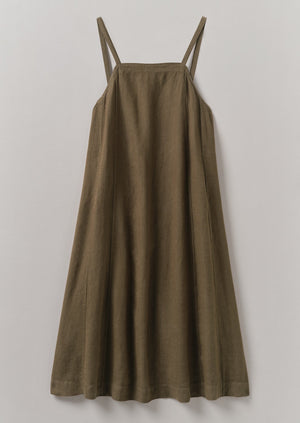 Garment Dyed Linen Apron Dress | Pear