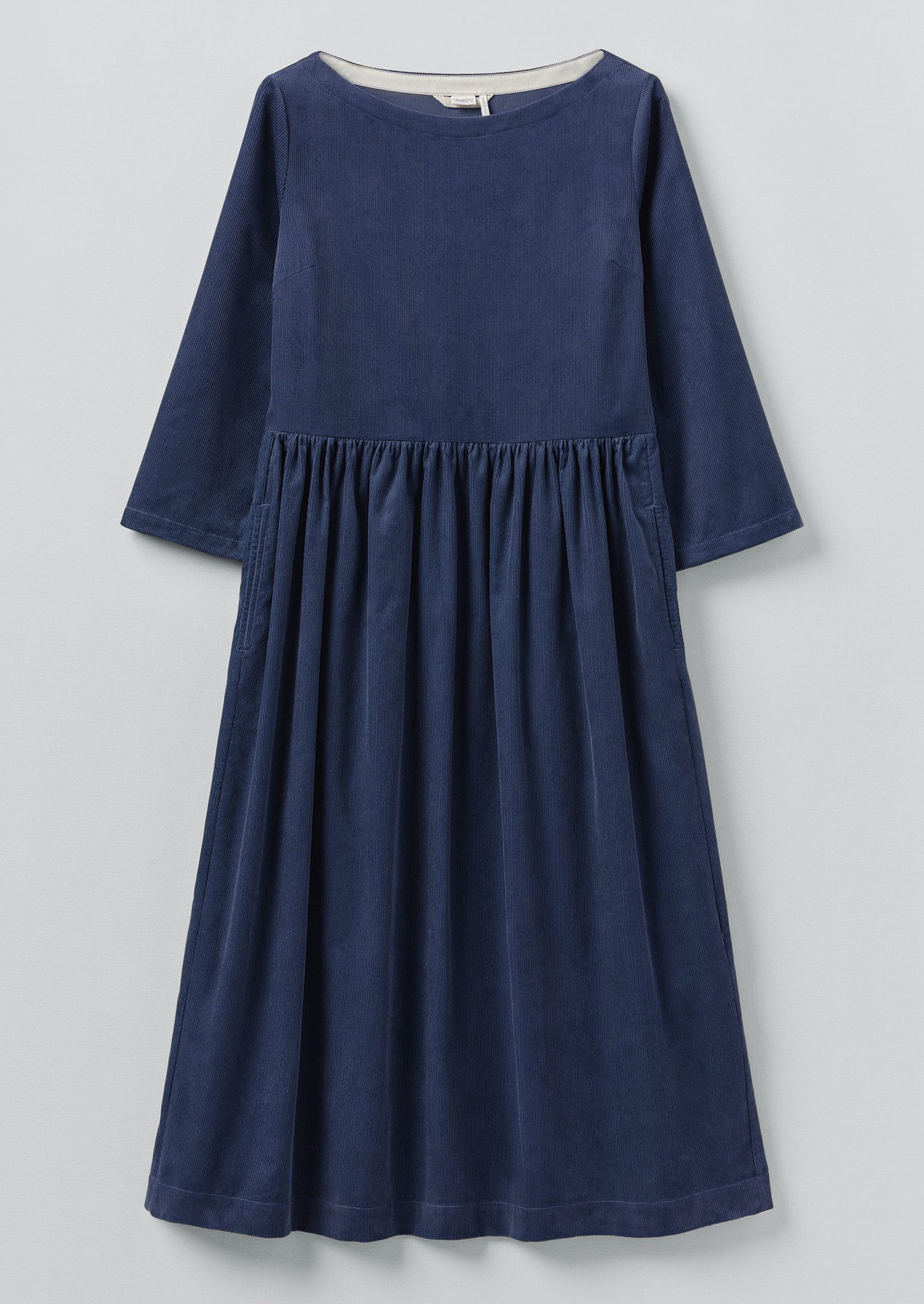 Freya Organic Cord Dress | Denim Blue