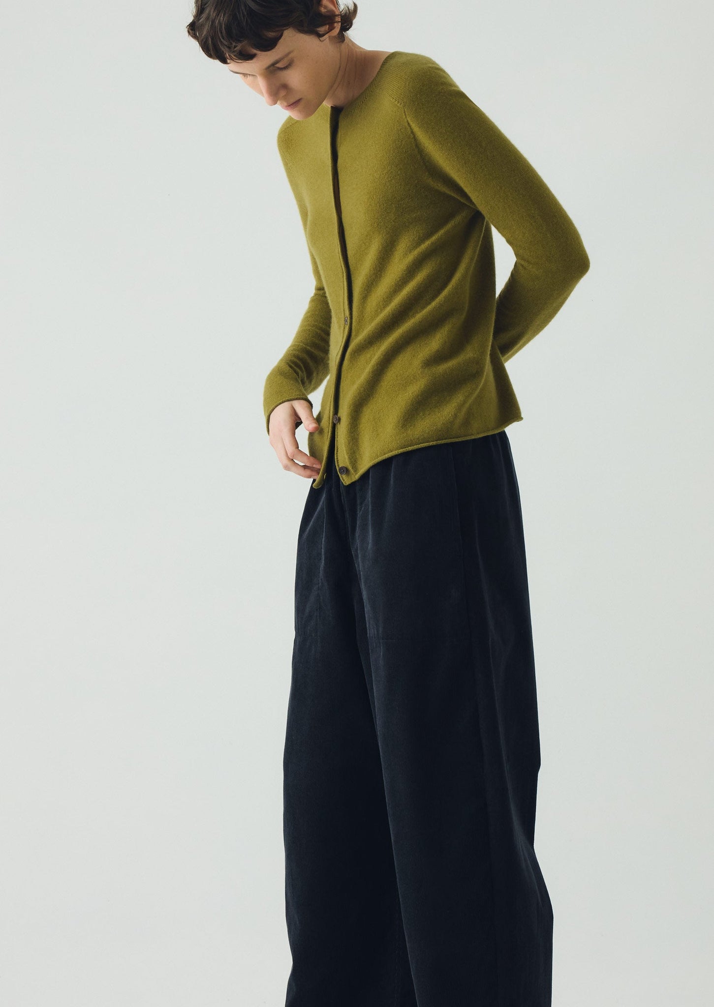 Wool Cashmere Neat Cardigan | Pear