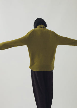 Roll Neck Wool Cashmere Sweater | Pear