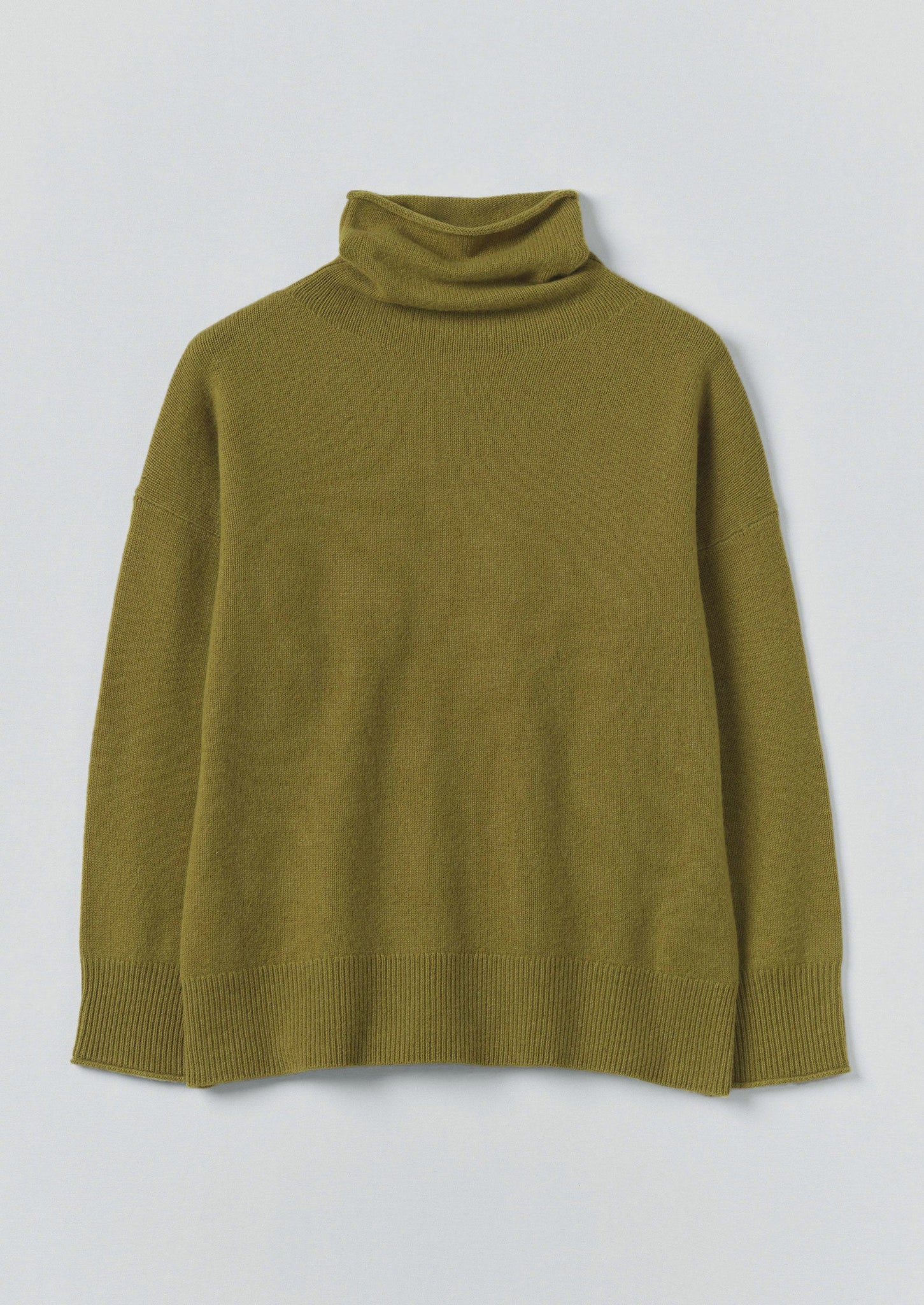 Roll Neck Wool Cashmere Sweater | Pear