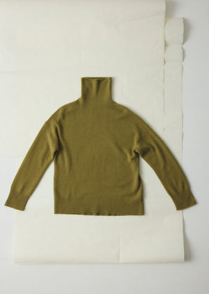 Roll Neck Wool Cashmere Sweater | Pear