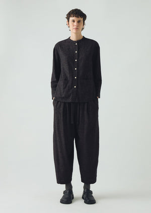 Cotton Cashmere Check Shirt | Black/Ecru