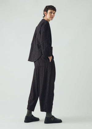 Minako Check Cotton Cashmere Trousers | Black/Ecru