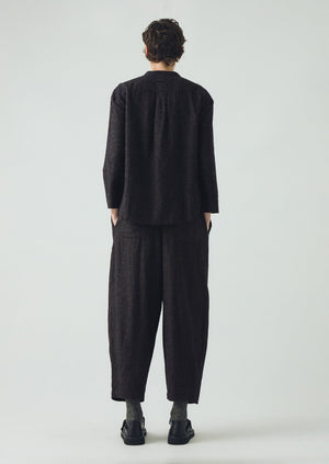 Minako Check Cotton Cashmere Trousers | Black/Ecru