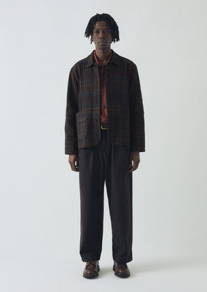 Kantha Stitch Tweed Jacket | Slate