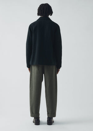 Brick Block Check Wool Chore Jacket | Charcoal/Blue
