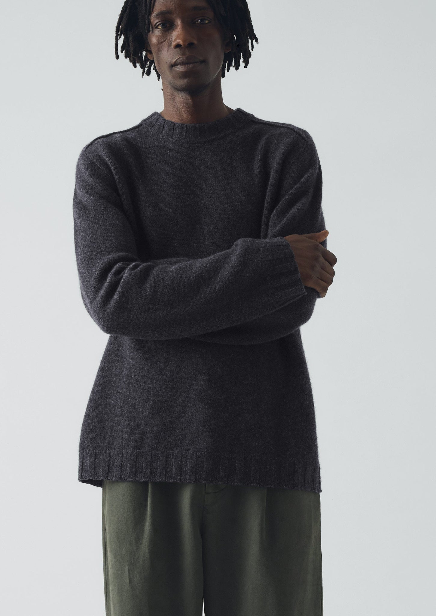 Wool Cashmere Sweater | Charcoal