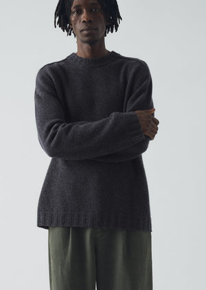 Wool Cashmere Sweater | Charcoal