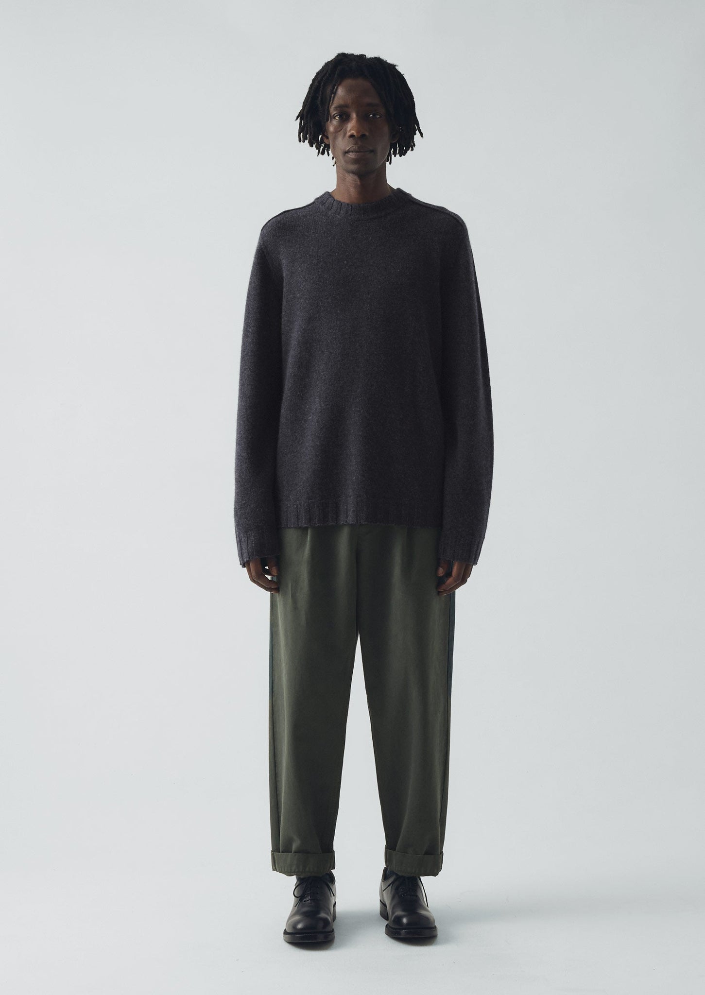 Wool Cashmere Sweater | Charcoal