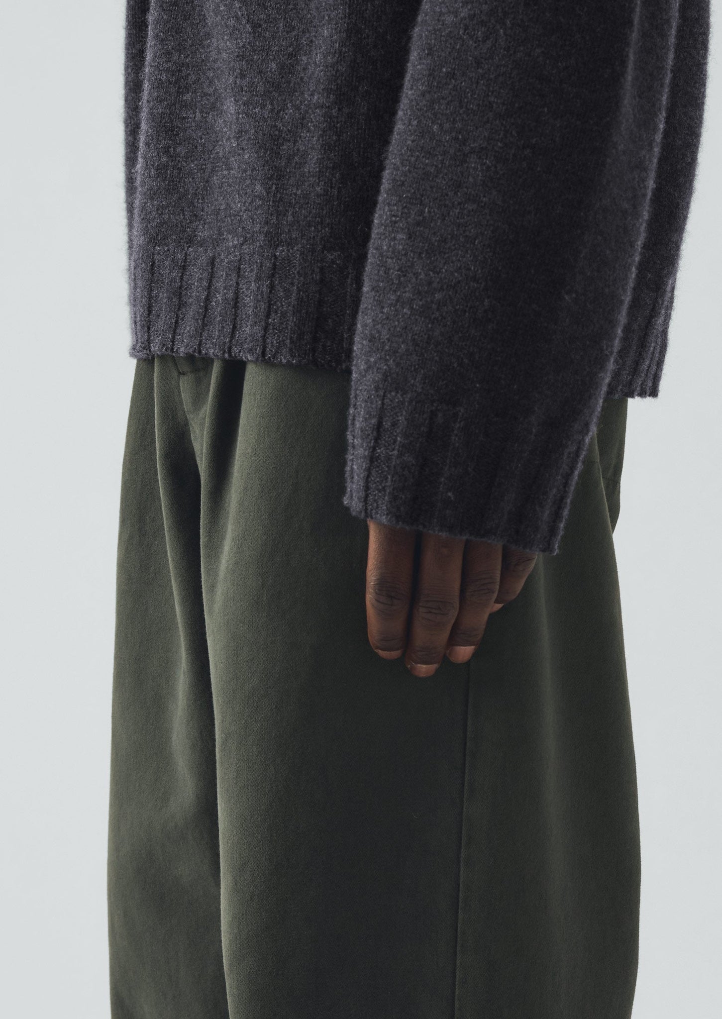 Wool Cashmere Sweater | Charcoal