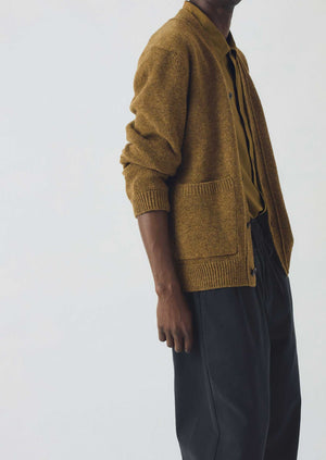 Melange Wool Cardigan | Dijon