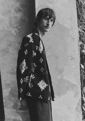 Fugue Ikat Padded Jacket | Midnight/Sand