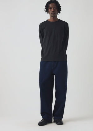 Japanese Denim Wide Leg Trousers | Indigo