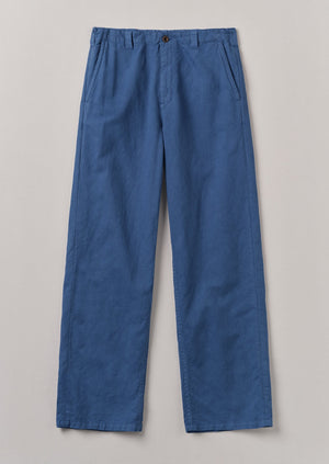 Rory Cotton Linen Drawstring Trousers | Washed Indigo