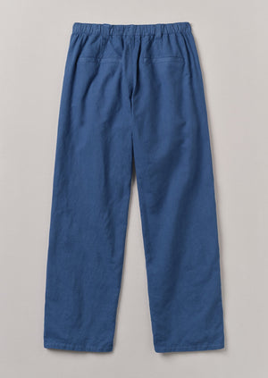 Rory Cotton Linen Drawstring Trousers | Washed Indigo