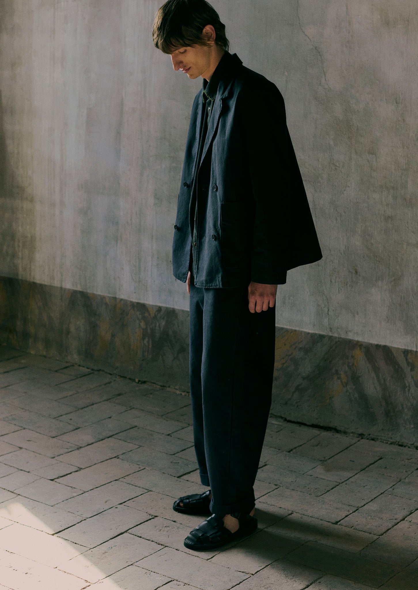 Rory Cotton Canvas Trousers | Slate