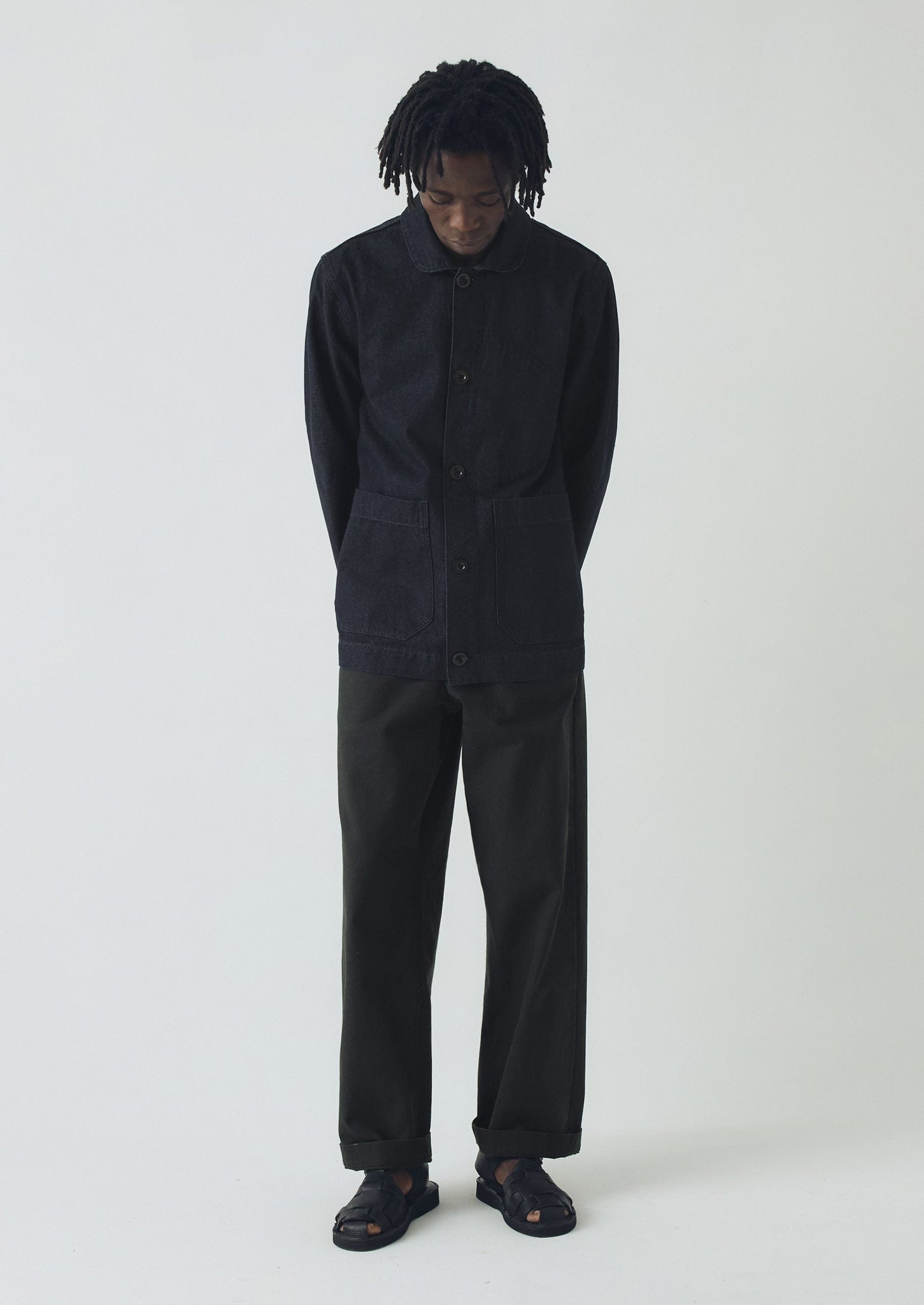 Rory Cotton Canvas Trousers | Slate